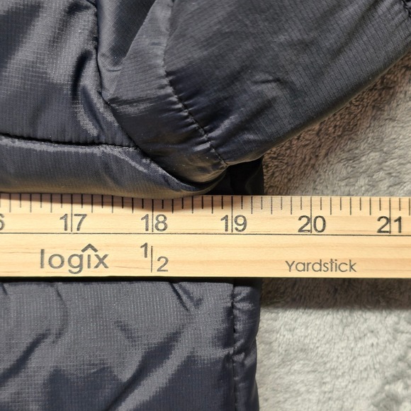 Under Armour Black Puffer Jacket Youth LG ColdGear Hooded Zip Logo - Picture 13 of 15